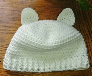 Hat new Girls Leia Allen Hand Made warm winter Kitty Ears crochet Baby Beanie - Picture 1 of 1