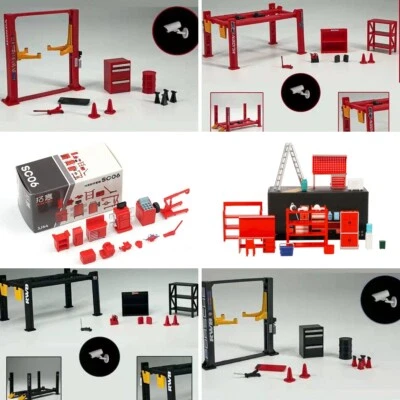 Diorama 1/64 Garage Repair Props Model Set Workshop Scene Model Accessories Toy - Image 1 of 4