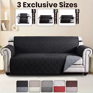Water Resistant Sofa Covers 1/2/3/4 Seater Settee Couch Slipcover Pet Protector - Picture 1 of 70