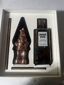 Absolut Vodka ELYX Wichtel Cocktail Kupfer Tasse mit Strohhalm mit LEERER FLASCHE - Bild 1 von 2