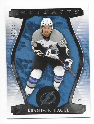 2023-24 Upper Deck Artifacts Light Blue Steel Brandon Hagel Parallel 42/85 #67 - Image 1 of 2
