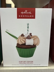 HALLMARK 2024 CHRISTMAS CUPCAKES CUP OF COCOA  # 15 IN SERIES ORNAMENT - Picture 1 of 1