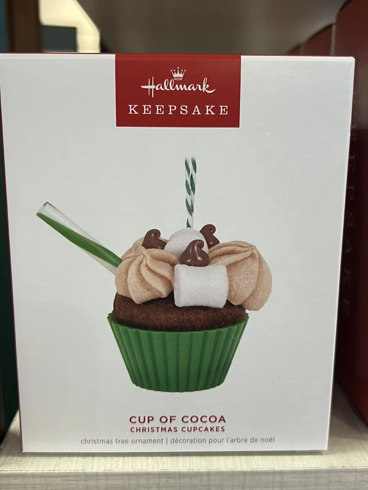 HALLMARK 2024 CHRISTMAS CUPCAKES CUP OF COCOA  # 15 IN SERIES ORNAMENT - Image 1 of 1