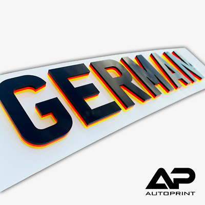 4d German Colour Show Plates | Custom Number Plate Yellow Red Black | Autoprint • 71€