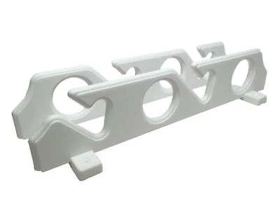Pactrade Marine Boat Pair Of White Poly Rod Racks 4 Rod UV Stabilized W/Hardware