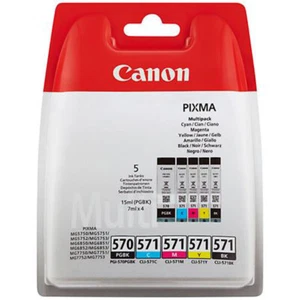 PGI-570 & CLI-571 x5 Original Canon Ink Cartridges Canon 570 Canon 571 - Picture 1 of 1