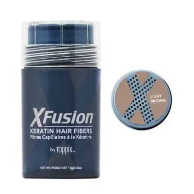 Fibras capilares marrón claro XFusion 0,53 oz con lima de uñas gratis Foto 1 de 2