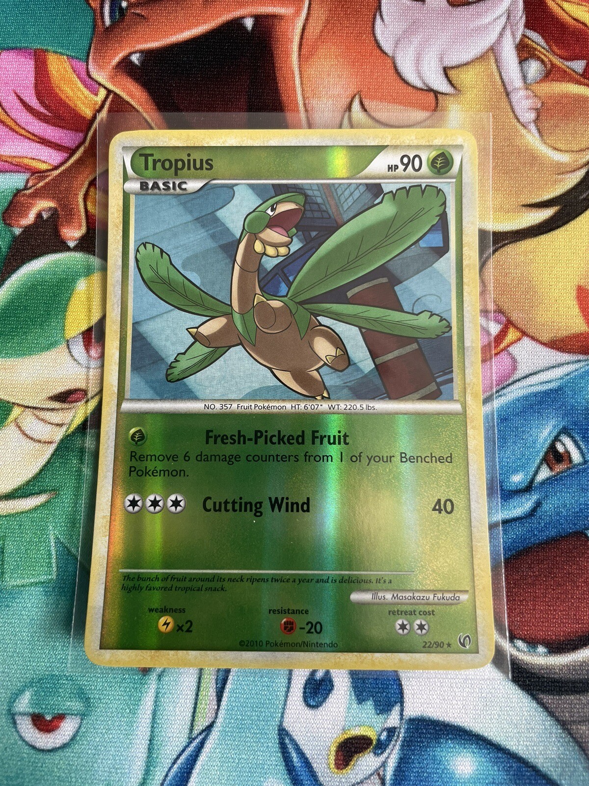 Pokemon Trading Card Game TCG Undaunted HGSS 22/90 Tropius Reverse Holo LP
