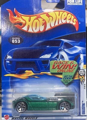 Hot Wheels 2002 First Editions Collector #053 Ballistik Green Car hw2 - Image 1 of 4