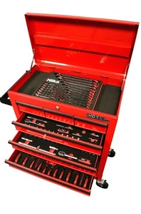 Hilka 8 drawer tool storage trolley chest with 153 piece eva foam tool kit - Picture 1 of 6
