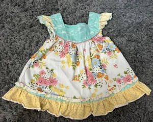 MATILDA JANE Four Square Shabby Tunic The Adventure Begins Floral Swans, Size 4 - Picture 1 of 5