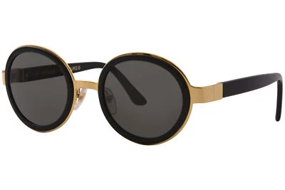 Очки солнцезащитные RetroSuperFuture Santa AXC N5A1 золотистые/черные/серые круглой формы с линзами 52 мм - Изображение 1 из 4