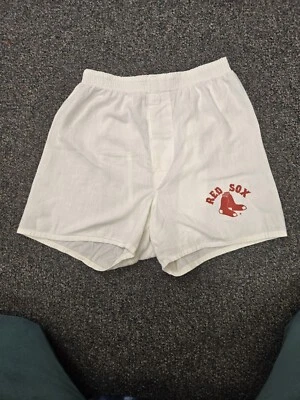 Pantalones Cortos Hanes Blancos De Colección con Logo de los Medias Rojas - Talla 30 (24" Cintura Elástica) Foto 1 de 4