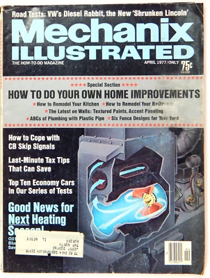 VTG APRIL 1977 VOLUME 73 #587 MECHANIX ILLUSTRATED - HOW-TO CARPENTRY CARS TECH Foto 1 de 4