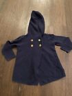 Girls Navy Blue Hoodie Cardigan Sweater Size 2t By Gap #16