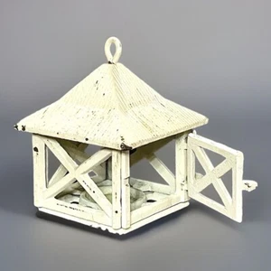 Vintage Japanese Mountain House Hanging Cast Iron Lantern Oriental Asian 6” x 5” - Picture 1 of 24