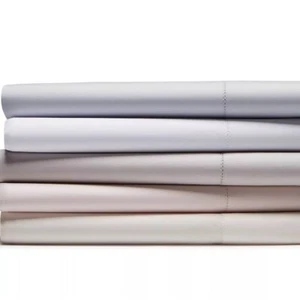 Hudson Park Classic Linens Egyptian Cotton Percale FULL Fitted Sheet SILVER - Picture 1 of 1
