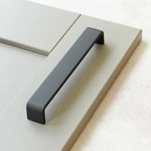 10x 192mm Grey Handles Kitchen Cabinet Cupboard Titanium Square Door Drawer Pull - Picture 1 of 4