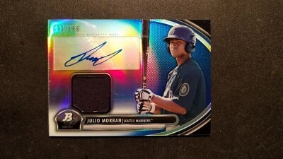 Julio Morban Rookie 2013 Bowman Platinum Blue Jersey Auto 081/199 Mariners - Image 1 of 2