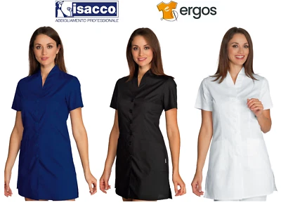 Isacco Casacca ANTIBE Manica Corta Sciancrata Scollo a V Divisa Medico Estetista - Immagine 1 di 2