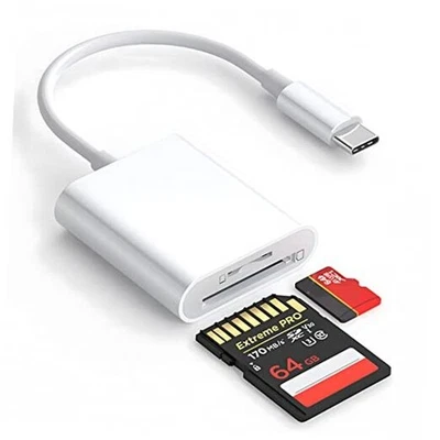 Lector de Tarjetas SD para Android, Adaptador de Tarjeta Micro SD a USB, USB C SD Lector de Tarjetas  Foto 1 de 4