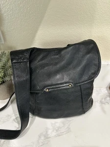 Bolso Bandolera HOBO International Cuero Negro Medio Hombro Monedero NLCE - Imagen 1 de 7