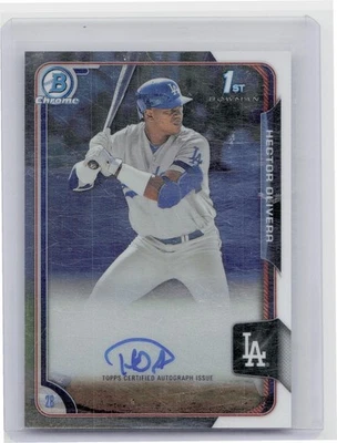2015 Bowman Chrome Hector Olivera AU #BCAP-HO Dodgers Prospect Autographs - Image 1 of 2