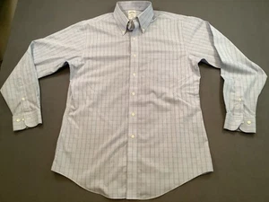 New Brooks Brothers 346 Men’s Dress Shirt Slim Fit Button Down 16-4/5 Blue Box H - Picture 1 of 11