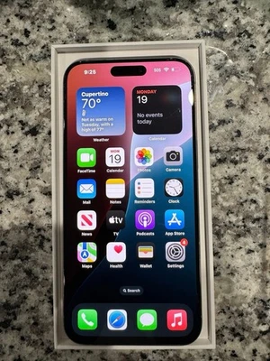 Apple iPhone 15 Pro Max 256GB Natural Titanium MU683LL/A Compatible with ATT - Image 1 of 2