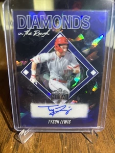 2025 Leaf Metal Tyson Lewis Auto /15 "Diamonds In The Rough" Blue Ice Refractor - Bild 1 von 3
