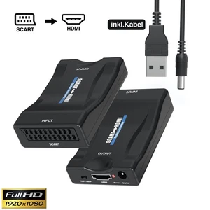 Scart zu HDMI Konverter Wandler AV HDMI Scaler Converter Adapter 1080P HD TV NEU - Bild 1 von 6