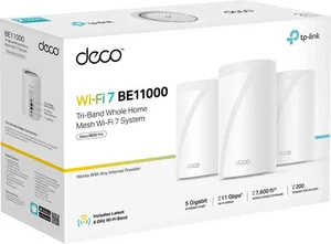 TP-Link Deco BE65 Pro BE11000 Tri-Band Wi-Fi 7 Mesh Router System 3-pack - (VG) - Picture 1 of 4