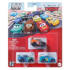 Disney Cars Mini Racers paquete de 3 Jim Reverick Tim Treadless Michael Rotor JBH23 - Imagen 1 de 2