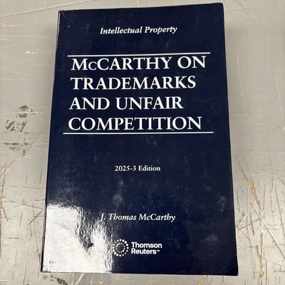 McCarthy on Trademarks and Unfair Competition 2025-3 Edition **Volume 2 Only** - Image 1 of 4
