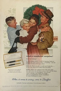Sheaffer’s Pens 1955 Print Ad Home for Christmas Gifts W.A. Sheaffer Pen Company - Picture 1 of 1