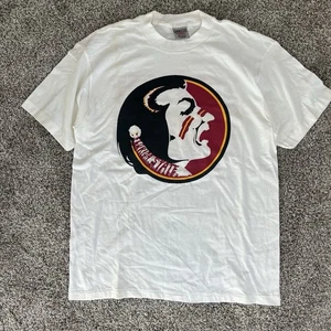 VINTAGE FLORIDA STATE SEMINOLES "weiß" KURZÄRMELIGES T-SHIRT GRÖSSE LARGE - Bild 1 von 7