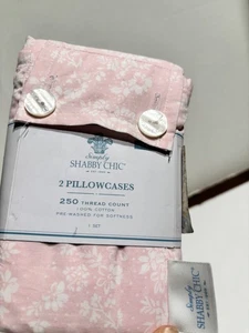 NUEVO Simply Shabby Chic Rosa Rosa Blanco Floral Zapatilla 2 Fundas de Almohada 100% Algodón - Imagen 1 de 3