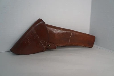Vintage 13" US Brown Leather Gun Holster Military WWII? - Image 1 of 4