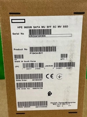 NEW P18434-B21 P18478-001 HPE 960GB SATA 6G 2.5" MU SSD Gen10 Solid State Drive - Image 1 of 3
