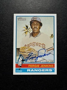 Fergie Jenkins 2025 TOPPS HERITAGE REAL ONE ON CARD AUTO #76RO-FJ TEXAS RANGERS - Picture 1 of 2
