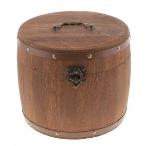Sealed Wooden Barrel Loose Tea Canister coffee and Storage - Picture 1 of 12