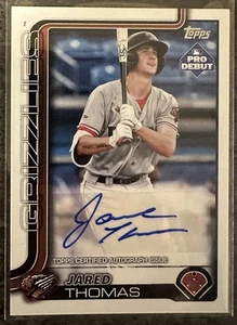 2025 Topps Pro Debut Jared Thomas Auto Colorado Rockies - Picture 1 of 2