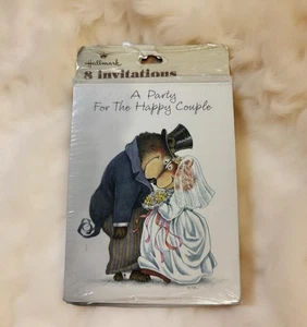 Vintage Hallmark Hochzeit Party Einladungen - "Eine Party für das glückliche Paar" - 8 - Bild 1 von 2