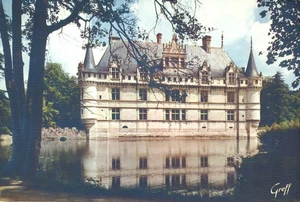 Château d'Azay-le-Rideau Indre et Loire France Les Chateaux de la Loire Postcard - Foto 1 di 2
