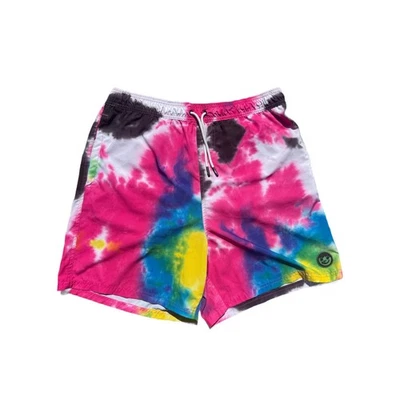Neff Tie Dye Swim Trunks Shorts Multi Color Casual Summer Mens XLarge XL - Image 1 of 4