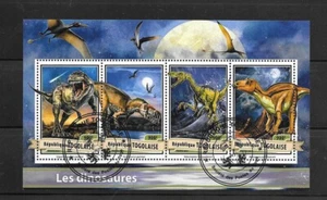 TOGO 2017 DINOSAURS USED CTO SOUVENIR SHEET RECENT SOUVENIR SHEET STAMP #2 - Picture 1 of 1
