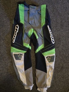 Thor Racing MX Phase Motocross Pants Size 24 Neon Green, Black White Youth - Picture 1 of 9