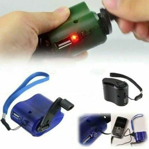 Emergency Power USB Hand Crank Phone Charger Manual Generator Charging BEST - Zdjęcie 1 z 9