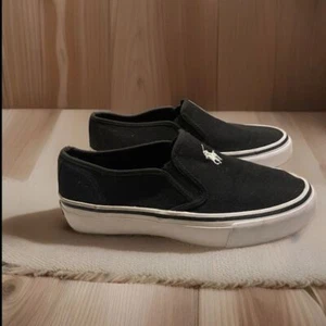 Polo Ralph Lauren Mens Black Slip On Shoes Sz 7D - Picture 1 of 9