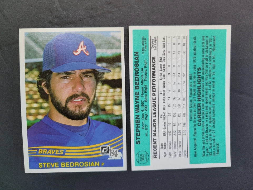 STEVE BEDROSIAN CARDS Your Pick 1983 1984 Topps 1984 Donruss #565 1988 Score 656 - Image 1 of 1